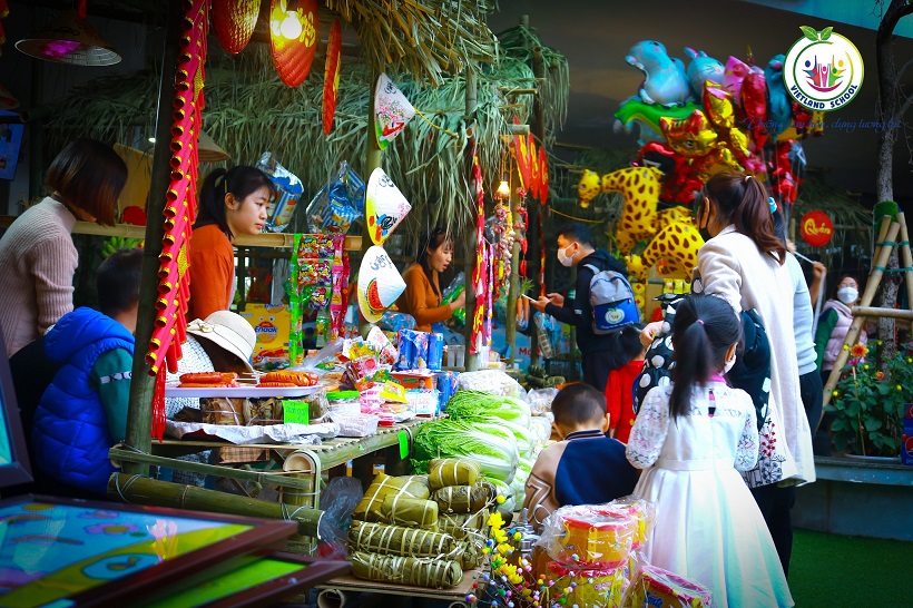 CHỢ XUÂN YÊU THƯƠNG VIETLAND SCHOOL - HẠNH PHÚC LÀ SẺ CHIA